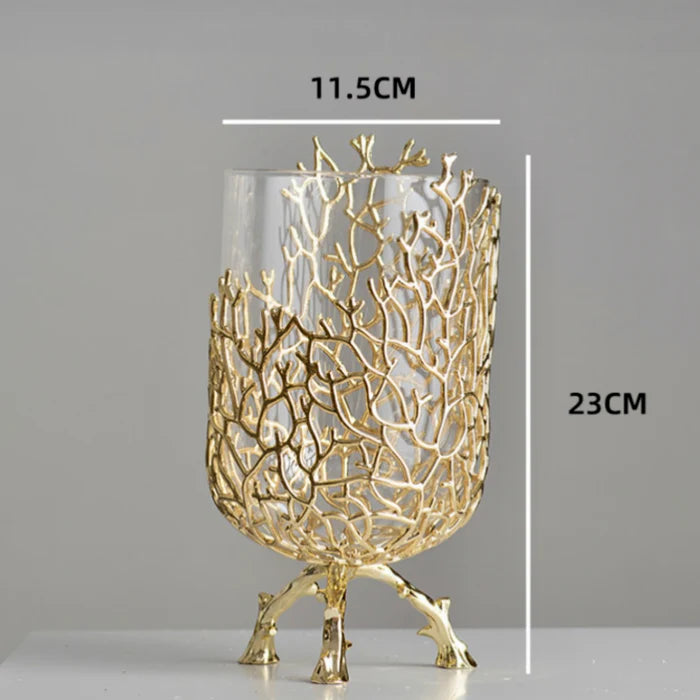 Exclusive Metal Coral Vases (Set Of 2)