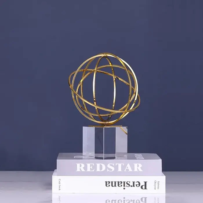 Metal Gold Sphere Ornament