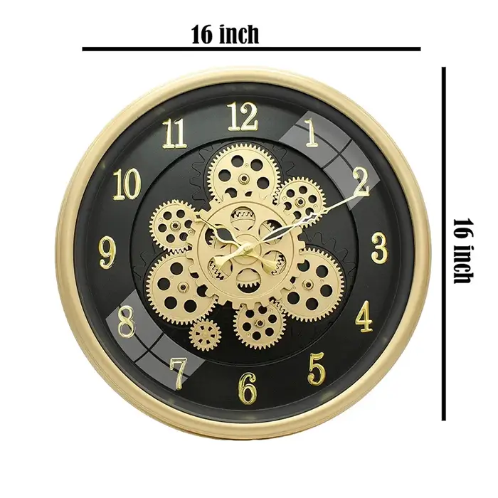 Moving Gears Wall Clock
