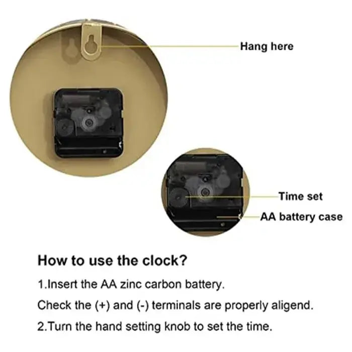 Luxe Metal Wall Clock For Living Room