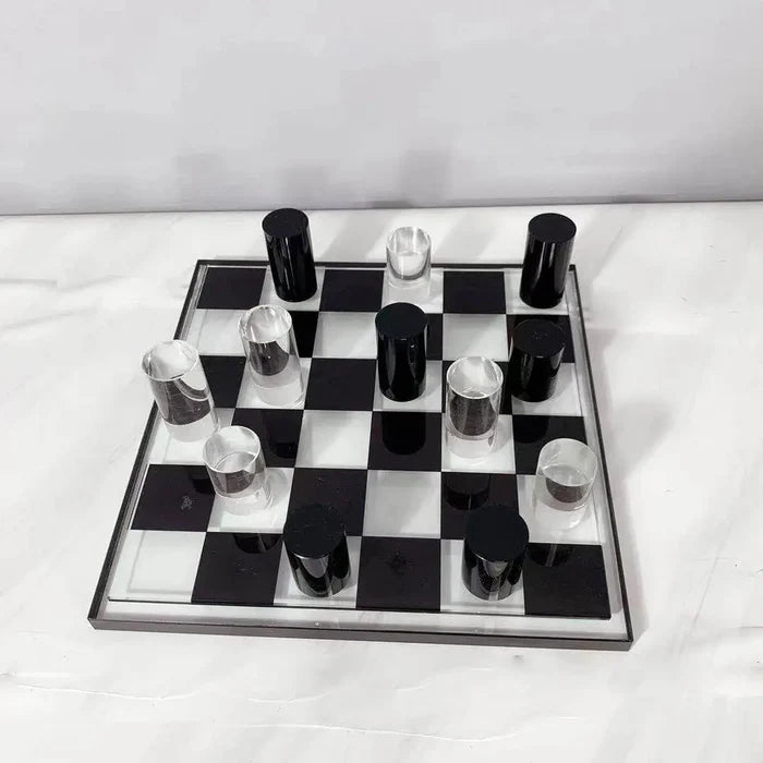 Modern Luxury Marble Crystal Chessboard