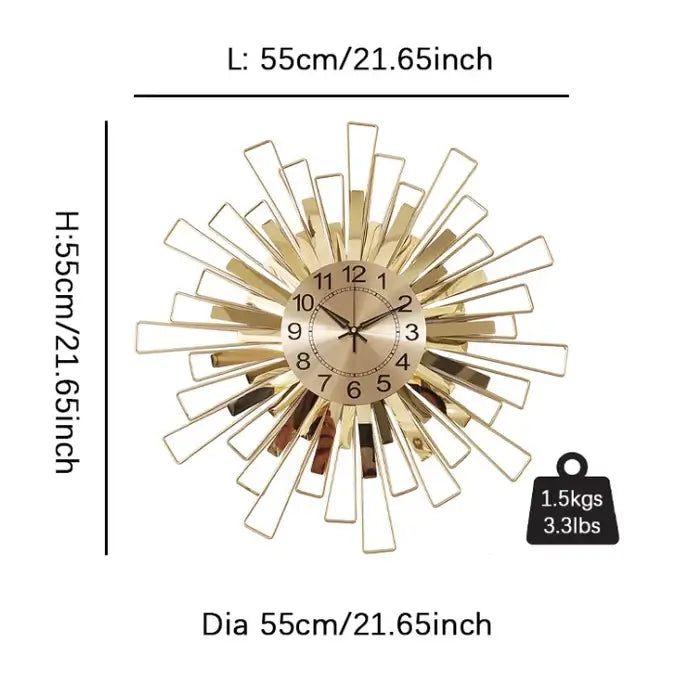 Modern Fashion Metal Iron Wall Clock