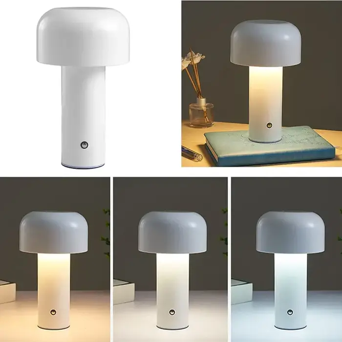Bedside Table Lamp Mushroom Night Light With 3 Colors