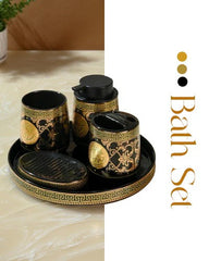 Luxe Gold Bath Set Design 2 - Set Of 5