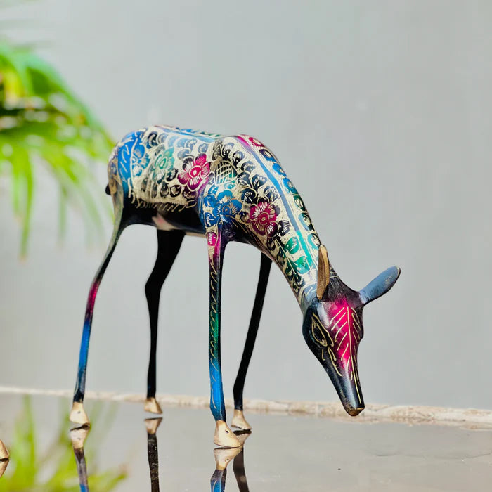 Naqshi Artistic Brass Deer (Set of 2)