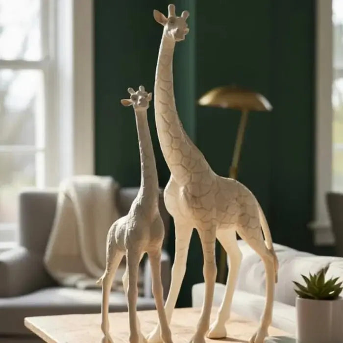 Serene Giraffe Sculptures Set (Set of 2)
