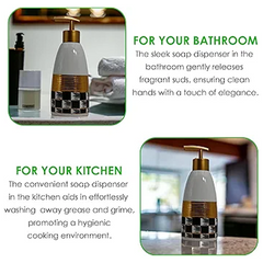 Premium Ceramic Check Texture Bathroom Accessories (Set Of 4)