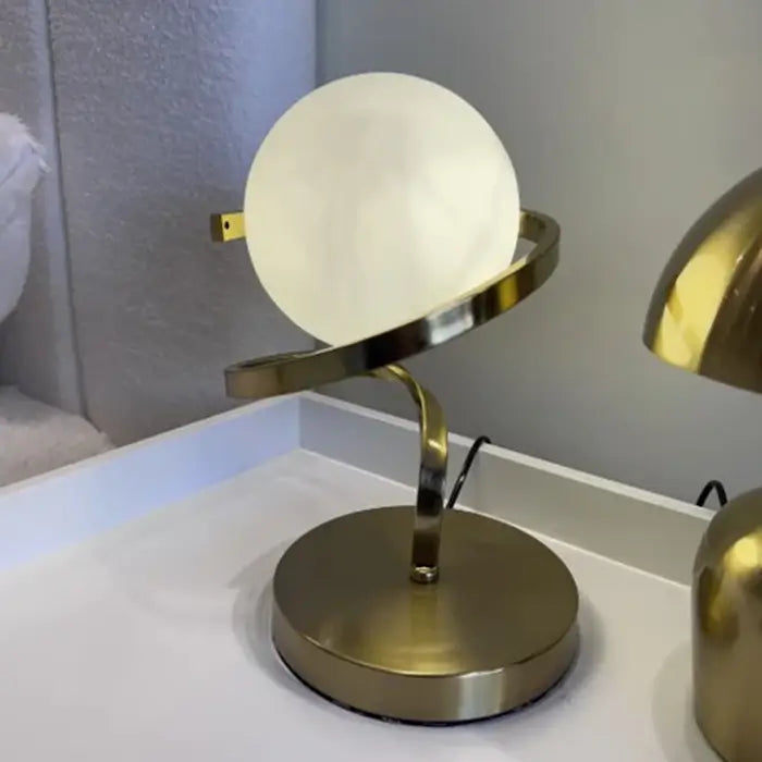 Premium Metal Stand Table Top Moon Lamp