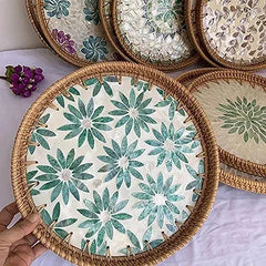 Rattan Shell Trays (Set Of 2)