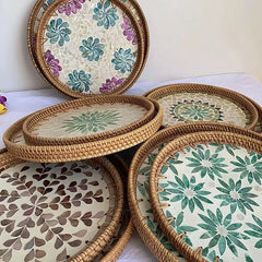 Rattan Shell Trays (Set Of 2)