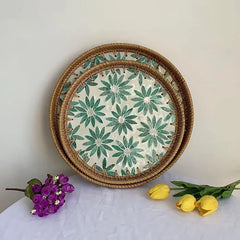 Rattan Shell Trays (Set Of 2)