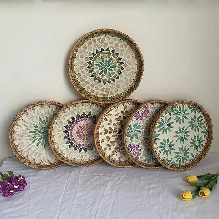 Rattan Shell Trays (Set Of 2)
