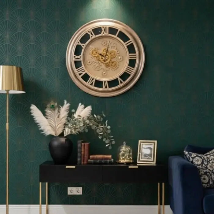 Regal Gold Gears Clock