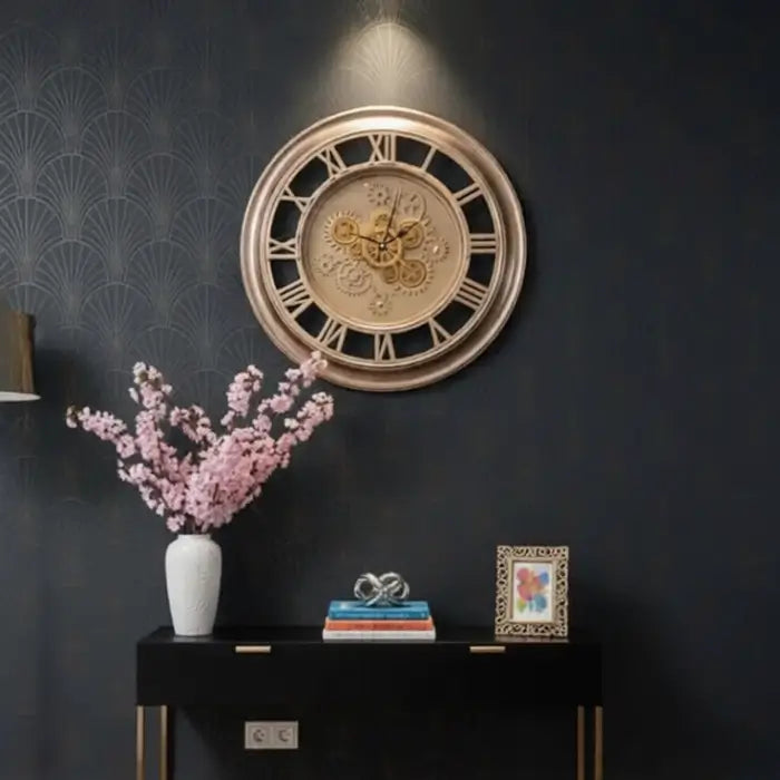 Regal Gold Gears Clock
