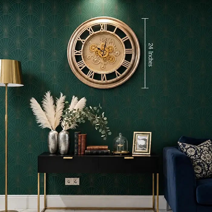 Regal Gold Gears Clock