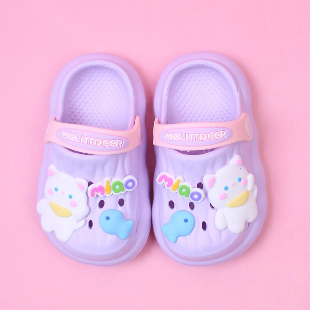 Light Purple Cute Miao Clogs