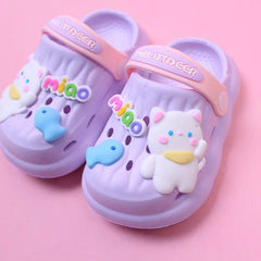 Light Purple Cute Miao Clogs