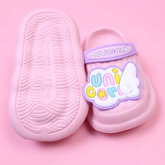 Cute Unicorn Light Pink Clogs