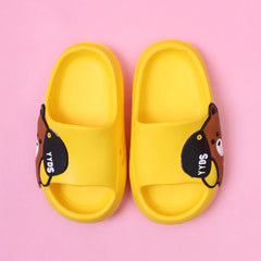 Dashing Yellow Bear Flat Slides