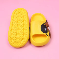 Dashing Yellow Bear Flat Slides