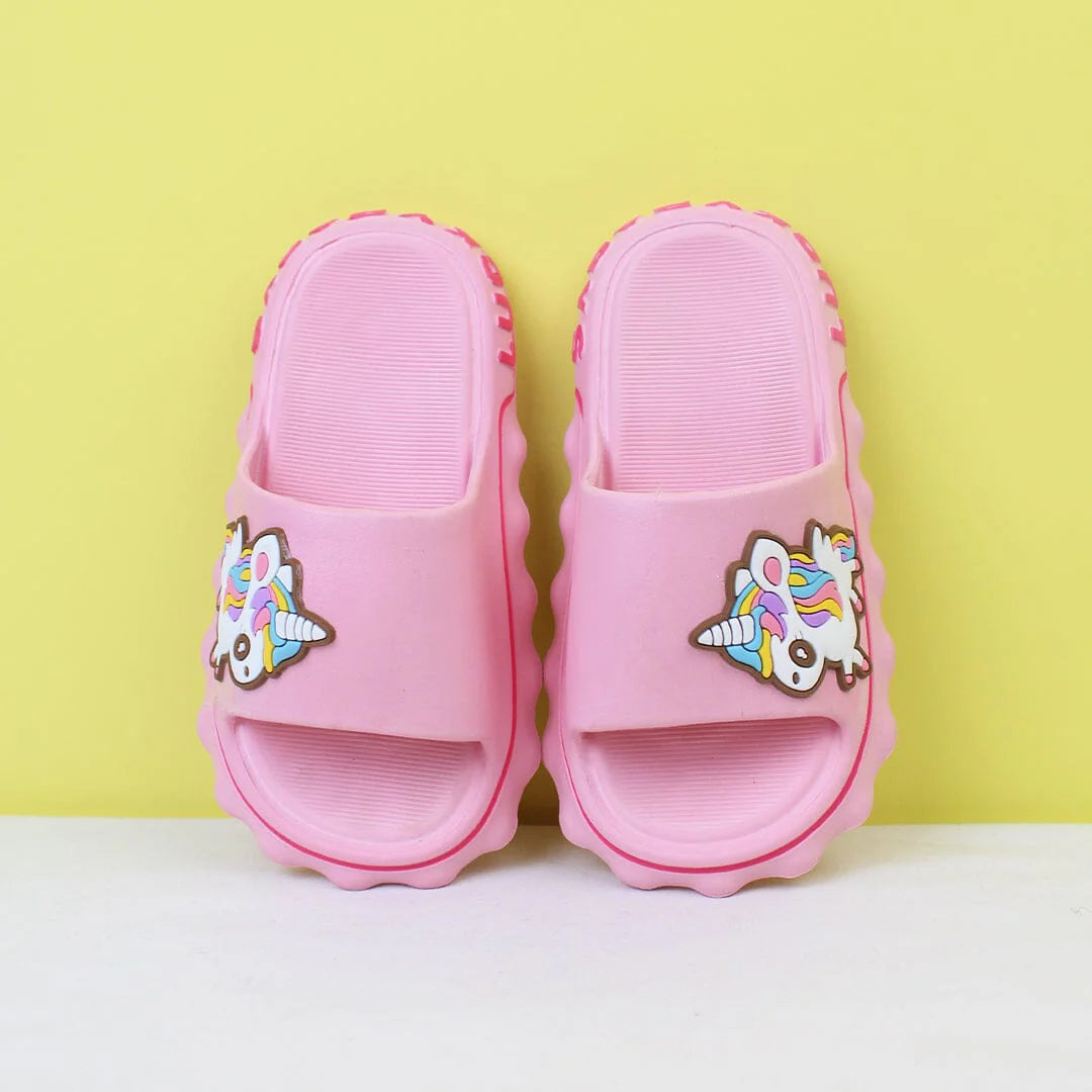 Dashing Pink Unicorn Flat Slides