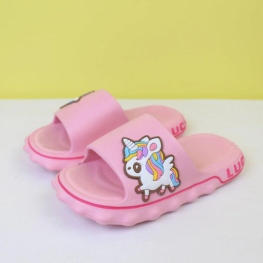 Dashing Pink Unicorn Flat Slides