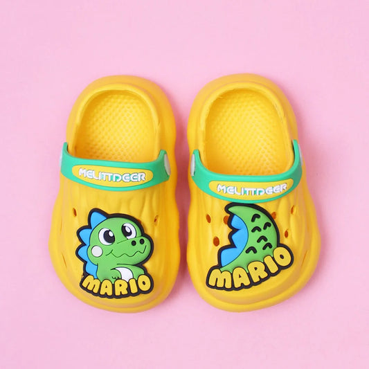 Cute Yellow Mario Dino Clogs