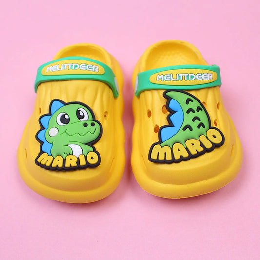 Cute Yellow Mario Dino Clogs