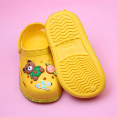 Attractive Yellow Hello Bears Kids Clogs