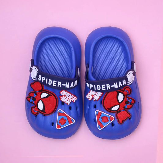 Attractive Blue Spider Man Kids Clogs