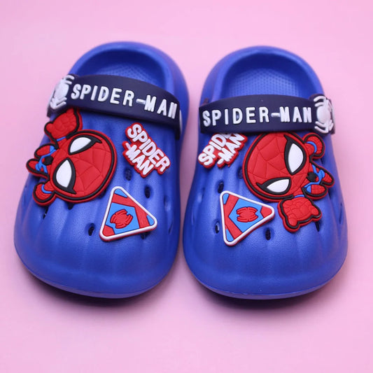 Attractive Blue Spider Man Kids Clogs