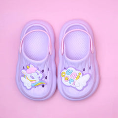 Attractive Light Blue Unicorn Kids Clogs