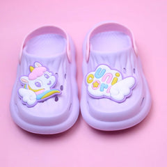 Attractive Light Blue Unicorn Kids Clogs