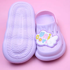 Attractive Light Blue Unicorn Kids Clogs