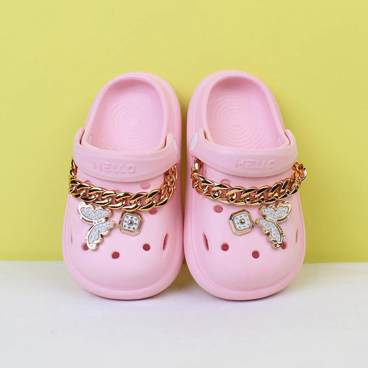 Dashing Pink Luxury Kids Clogs