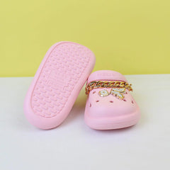 Dashing Pink Luxury Kids Clogs