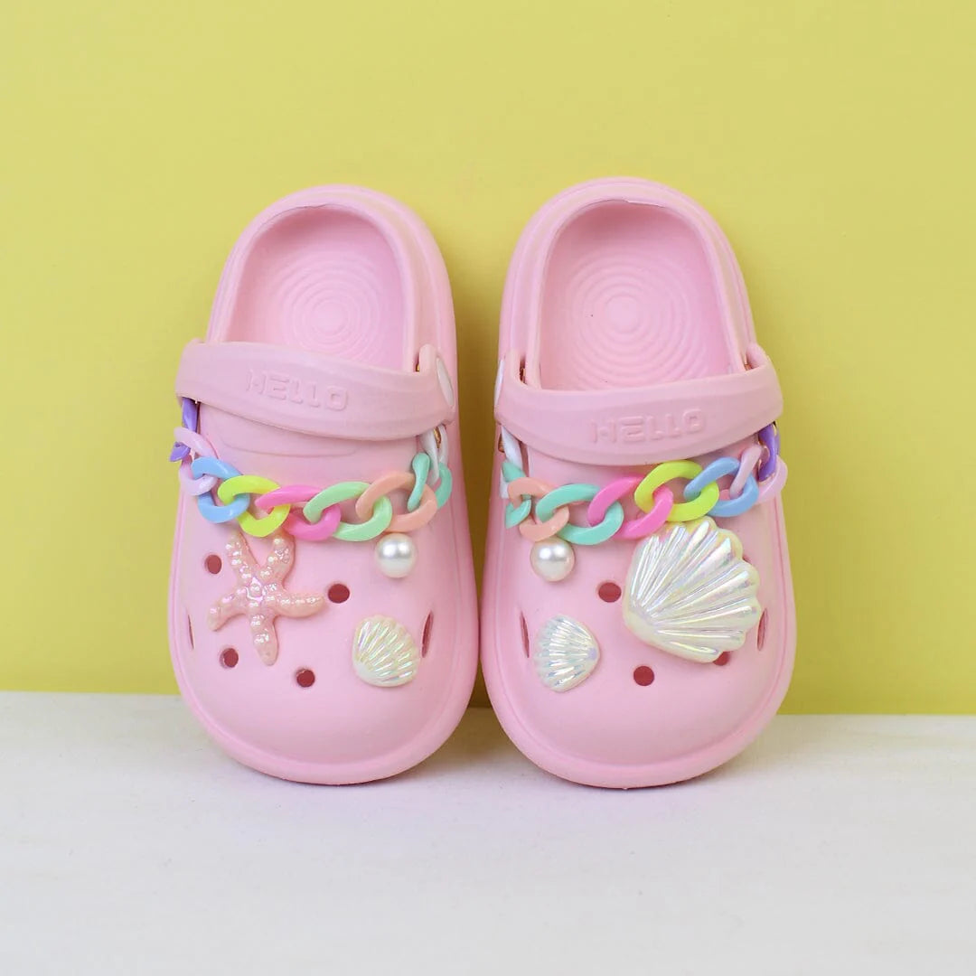 Dashing Pink Luxury Kids Clogs