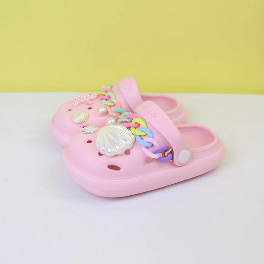 Dashing Pink Luxury Kids Clogs