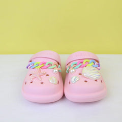 Dashing Pink Luxury Kids Clogs