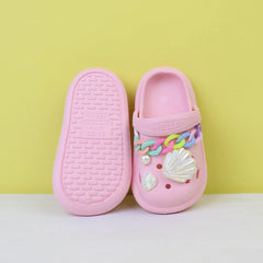 Dashing Pink Luxury Kids Clogs