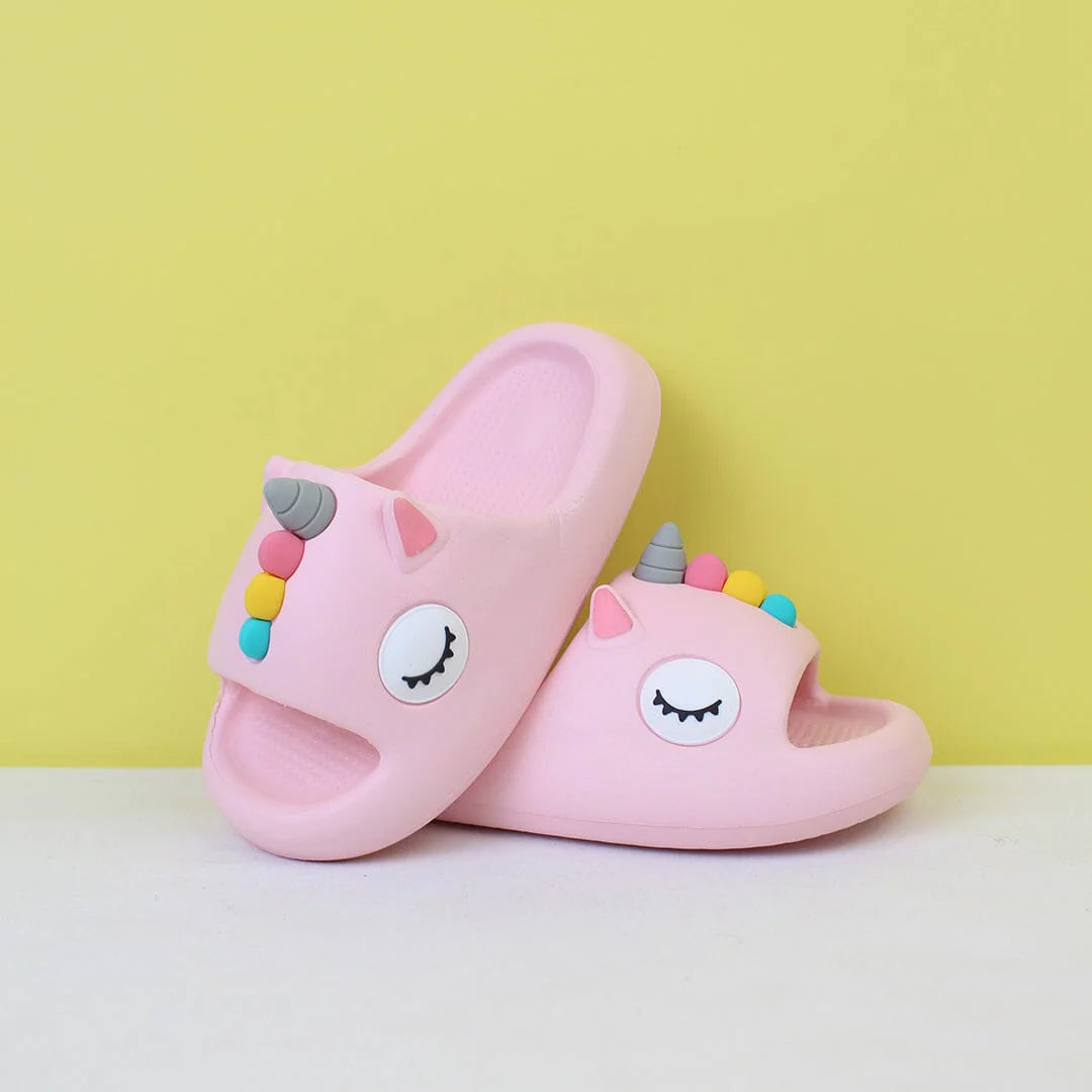 Attractive Pink Rhino Flat Slides