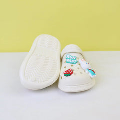 Attractive White Themed Kids Clogs