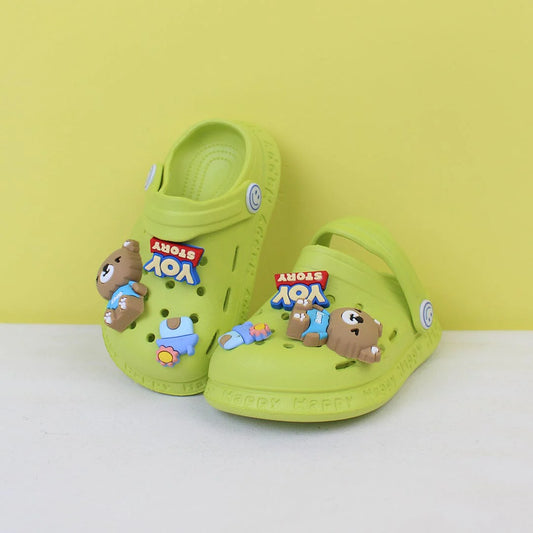 Attractive Green Themed Kids Clogs