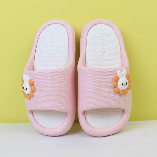 Attractive Pink Themed Flat Slides