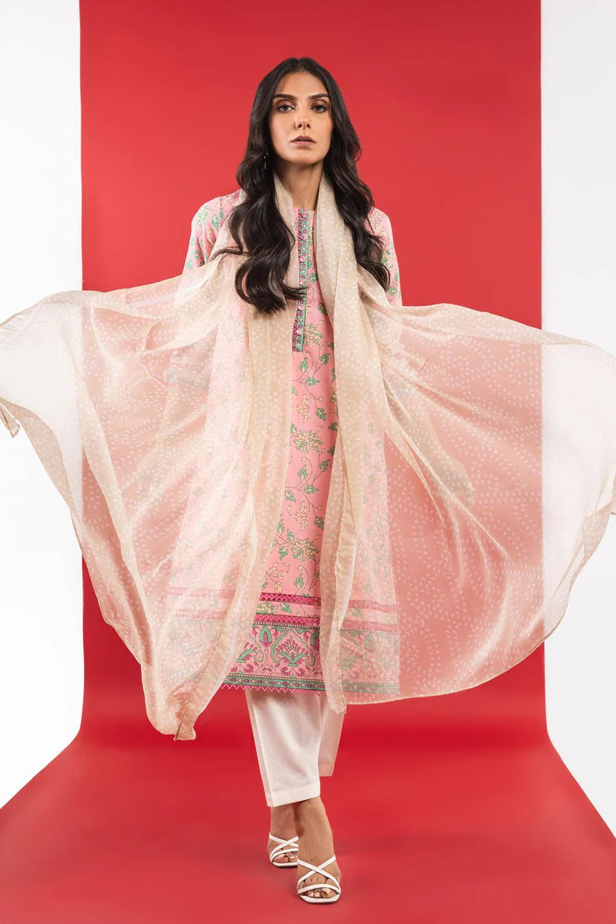 1 Pc Printed Chiffon Dupatta