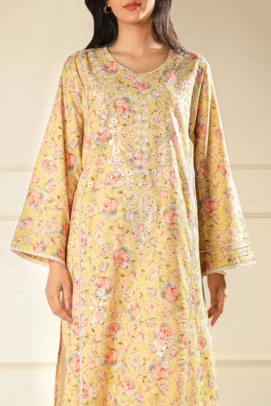 Embroidered Cotton Jacquard Stitched 2 Piece (Shirt/Trouser)