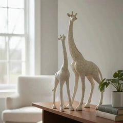 Serene Giraffe Sculptures Set (Set of 2)