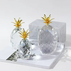 Elegant Crystal Pineapple Ornaments (Set Of 3)