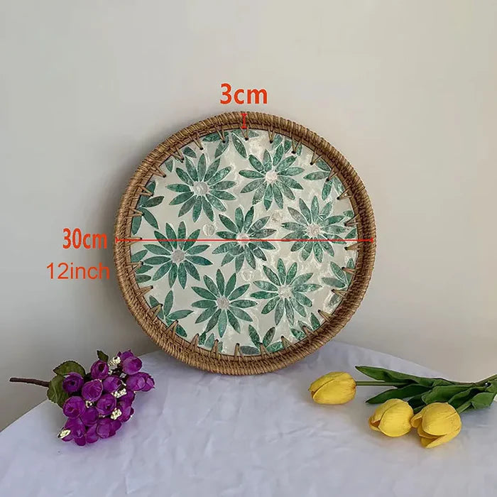 Rattan Shell Trays (Set Of 2)