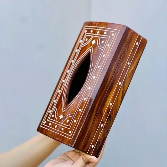 Sheesham Wood Inlay Tissue Box